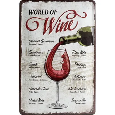 Produktbild von Nostalgic-Art - Blechschild 20 x 30cm - Open Bar - World of Wine