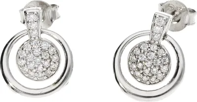 Produktbild von Ohrstecker Smart Jewel beweglich mit weißen Zirkonia, Silber 925 Silber 1,5 cm
