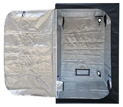 Immagine prodotto di Tenda per coltivazione 100x100x200 cm - Tessuto Oxford 600D - Mylar riflettente al 100% - Tenda per coltivazione indoor - Camera di coltivazione idroponica