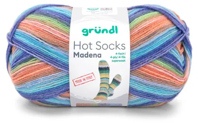 Produktbild von Gründl Hot Socks Madena,4-fach,Sockenwolle,75% Schurwolle/25% Polyamid, 11 aqua-petrol