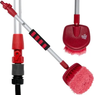 Image de Brosse de lavage pour voiture Dirt Devil 61 cm – Brosse avec valve pour raccordement au tuyau d'arrosage