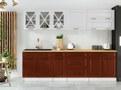 Obrázek produktu pro Kuchyňská linka TURID 260cm - Bílá + brick