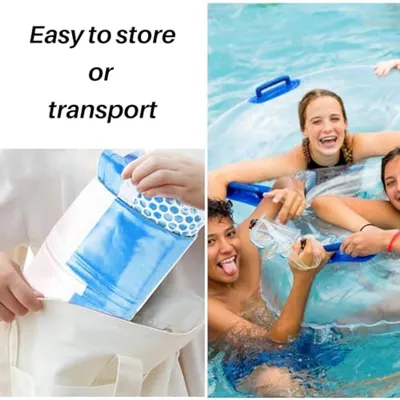Aufblasbare Hängematte für den Pool - 2 Stück, 4-in-1 Liegestuhl und Luftmatratze
