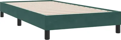 Image de Cadre de lit sans matelas vert foncé 90x210 cm velours