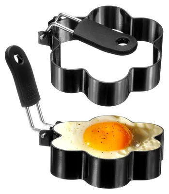 Produktbild von 2 Stück Spiegeleiformen 8,3 cm für Eier, Sandwiches und Pfannkuchen, Schwarz