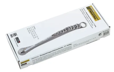 Produktbild von Proxxon Doppel-Ringschlüsselsatz, 11-teilig von 6 x 7 bis 30 x 32 mm