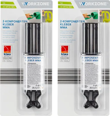 Produktbild von 2-Stk. 2-Komponenten-MMA-Kleber "Super Stark" Reparaturkleber Universal je 28,5g