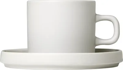 Produktbild von Blomus Pilar Set 2 Kaffeetassen, Tasse, Becher, Trinkgefäß, Keramik, Moonbeam, 200 ml, 63907