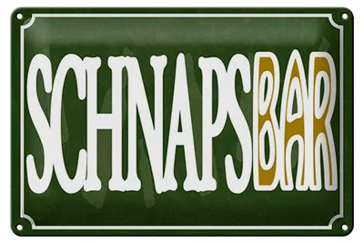 Produktbild von Blechschild Schnapsbar Kneipe Bar, 30 x 20 cm, Blechschilder Spruch Gäste Theke