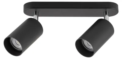 Obrázek produktu pro Černé stropní bodové svítidlo "Eye" Černé kovové 2 světla GU10 Moderní stropní svítidlo Obývací pokoj Ložnice