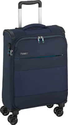 Produktbild von Leichter 2,2 kg Bordgepäck Reisetrolley Koffer Rollen 58 cm Dunkel Blau Bowatex