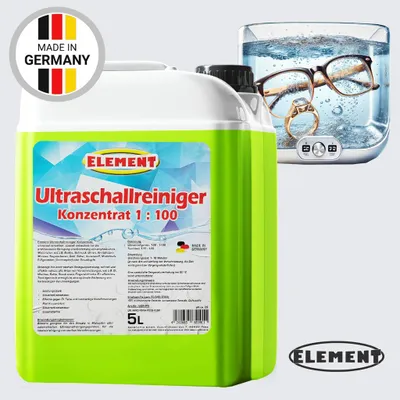Produktbild von Ultraschallreiniger I 5 Liter I Konzentrat 1:100 I zur Reinigung von Brillen, Schmuck, Uhren, Münzen und sonstiger Kleinteile im Ultraschallbad