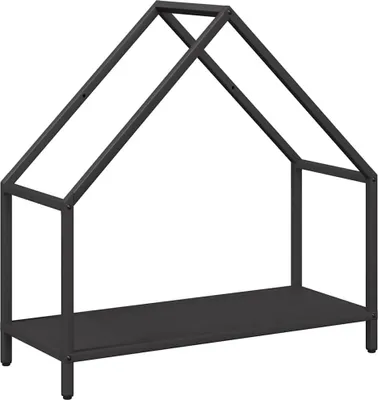 Produktbild von vidaXL Brennholzregal Schwarz 60x25x60 cm Kaltgewalzter Stahl
