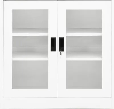 Produktbild von vidaXL Büroschrank Weiß 90x40x90 cm Stahl