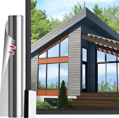 Produktbild von Famanu Spiegelfolie für Fenster - 70 x 200 cm, Sichtschutz und Wärmedämmung