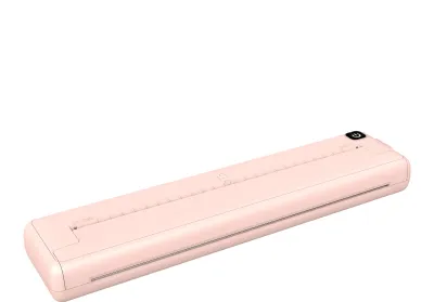 Image de Imprimante portable A4, sans fil et sans encre, imprimante à papier thermique, 200 DPI, format de papier 8,26" x 11,69", connectivité Bluetooth, rose