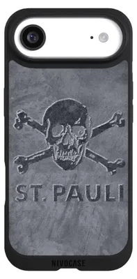 Produktbild von NIVOCASE Handyhülle für Apple iPhone Air  Hülle NIVOpure Case Schwarz Beton FC St. Pauli Logo