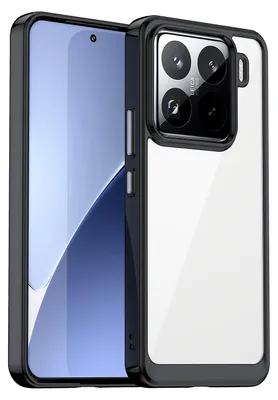 Produktbild von Für Xiaomi 15 Pro Colorful Series TPU Acryl Hybrid Handy Schutz Hülle Schwarz