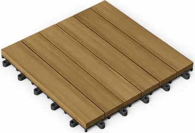 Produktbild von CASARIA® Holzfliesen Eukalyptus FSC®-zertifiziertes Eukalyptusholz 30x30 cm Fliese Stecksystem Mosaik Zuschneidbar Terrasse Balkon