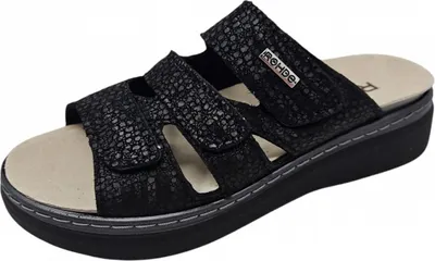 Produktbild von Rohde Wechselfußbett und Hallux Pantolette Schwarz in Gr. 36