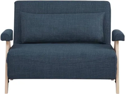 Zdjęcie produktu dla HOMLA Sofa CALORE 1-osobowa, z funkcją spania granatowa 117x90x82 cm