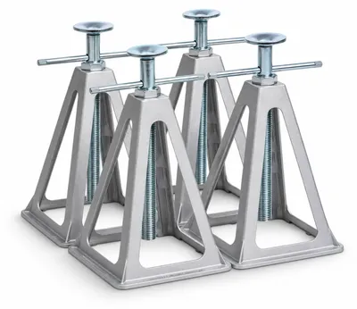 Produktbild von 4x Wohnwagenstützen Aluminium höhenverstellbar 28-43 cm Tragkraft 3600 kg Stützböcke Unterstellböcke