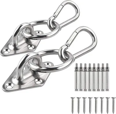 Produktbild von Famanu Hangset Hangmat Indoor Outdoor - Wandmontagekit mit 2 Haken und Karabiner