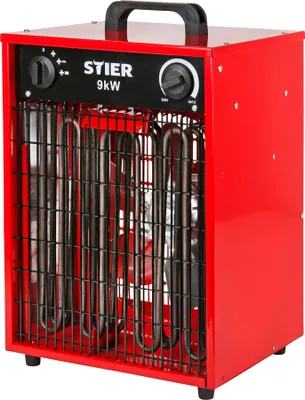 Produktbild von STIER Basic Heizlüfter, elektrisch, Heizleistung von 9,0 kW, Luftleistung 1150 m³/h, Heizgebläse mit 3 Heizstufen, Heizkanone, 9kw, IP24, Elektroheizer