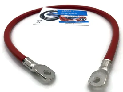 Zdjęcie produktu dla Kabel baterii Exoda, 50 mm², 75 cm, złącza M10 i M8, czerwony, elastyczny, odporny na temperaturę do 70 stopni Celsjusza