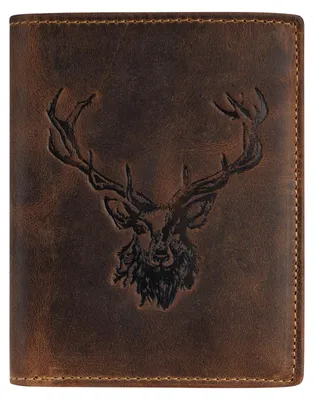 Produktbild von GREENBURRY Geldbörse Vintage Animal Collection Wallet Brown Royal Stag dunkelbraun