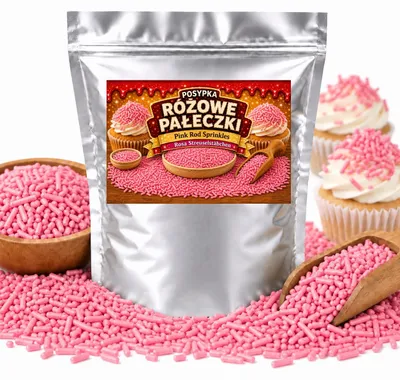 Produktbild von Zuckerstreusel – Rosa Stäbchen Für Torte, Cupcakes, Muffins Und Kekse 100 G