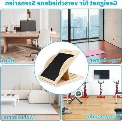 Balance Board aus Holz für Erwachsene, Verstellbare Wadenstreckung, Balance Trainer und Erholungswerkzeug nach dem Training