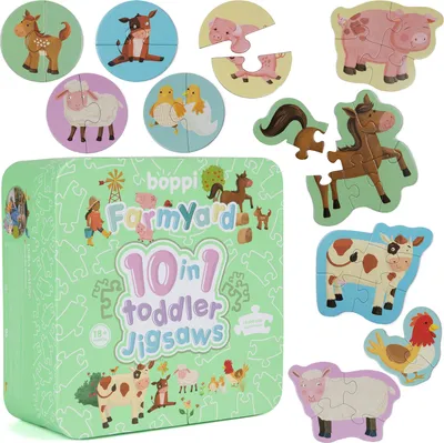 Zdjęcie produktu dla Puzzle progresywne Maluch 10 w 1, Boppi - Farma