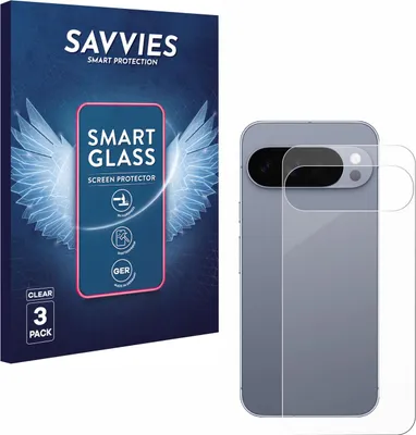 Produktbild von 3x Savvies Schutzglas Folie für Google Pixel 10 Pro XL (Rückseite) 9H Panzer Schutzfolie Glas Displayschutz klar transparent