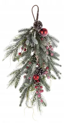 Produktbild von Domdekoracji Weihnachts-Dekozweig 158285 geschmückt winterlich