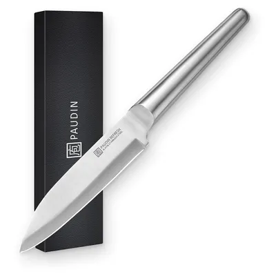 Produktbild von PAUDIN R4 Profi-Gemüsemesser 12,5 cm – Rasiermesserscharf – Deutscher Kohlenstoffstahl – Hygienisch & rostfrei – Ergonomischer Griff
