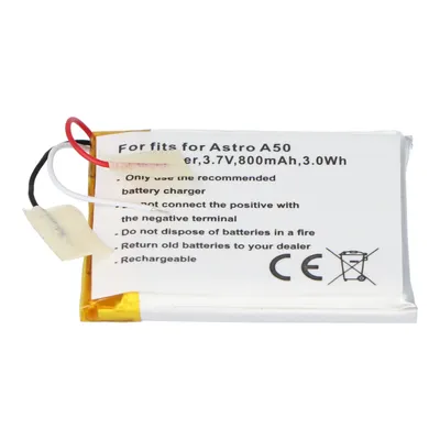 Produktbild von Akku passend für Astro A50 Li-Polymer Akku SRP603443, 45x36x5,5mm