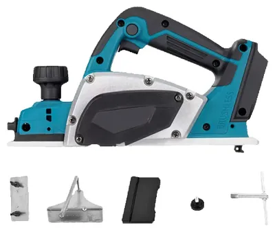 Produktbild von Akku-Holzhobel - Dickenhobel - Bürstenloser Motor - Lithium-Ionen-Akku - Kabellos - Holzbearbeitung - Himmelblau