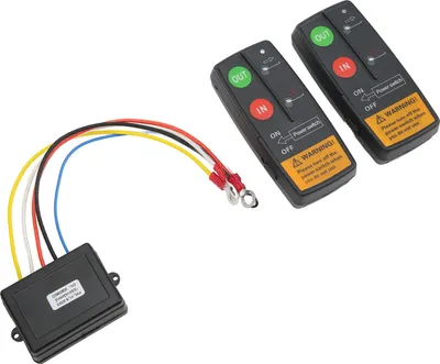 Obrázek produktu pro Bezdrátová sada dálkového ovládání navijáku, dosah 75 stop, 12 V, 24 V, vysoká citlivost, univerzální pro automobily, čtyřkolky a nákladní vozy