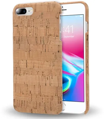 Produktbild von Apple iPhone 8 Plus / 7 Plus Kork Hülle Handyhülle von NALIA, Hard Case Cover Light Cork