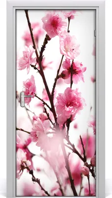 Produktbild von Tulup Türaufkleber 95x205 cm Dekorative Aufkleber Selbstklebend Wasserdichte Tapete Abnehmbar Schlafzimmer Wohnzimmer Wohnkultur - Pflaumeblume