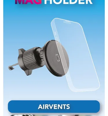 Produktbild von Cellularline Mag Holder, Handy/Smartphone, Passive Halterung, Auto, Schwarz