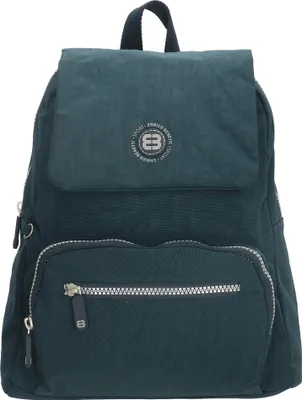 Produktbild von blauer mittlerer Rucksack mit Klappe und Sicherheitsfach am Rücken