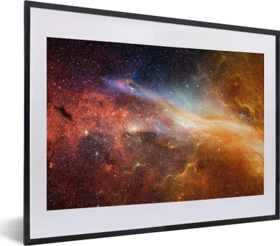Produktbild von MuchoWow® Gerahmtes Poster Weltraum - Sterne - Farben 40x30 cm - Poster mit Schwarzem Bilderrahmen Wandposter Rahmen Foto Bilder - Bilderrahmen - Poster im Rahmen