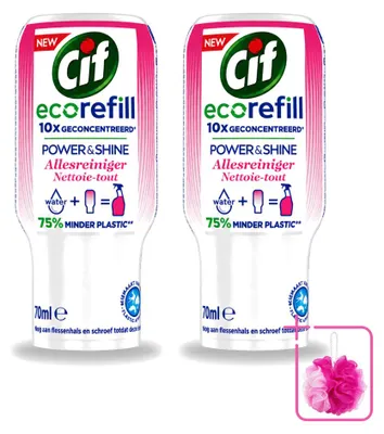 Produktbild von 2 x Cif Power & Shine Allesreiniger Ecorefill - 70 ml - Sparpackung - 2 Stücke