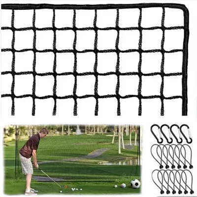 Imagen del producto de Red de golf de 3 x 3 metros, red de protección ajustable para el jardín trasero, ideal para golf y béisbol