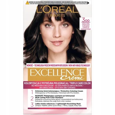 Zdjęcie produktu dla Farba Do Włosów L'oréal Paris Excellence Crème 3 Ciemny Brąz