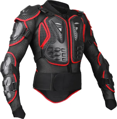 Obrázek produktu pro Ochranná bunda na motorku, celotělové brnění, odolná proti nárazům, nastavitelná, prodyšná, dirt bike, ochrana hrudníku a páteře pro motokros, ATV, L