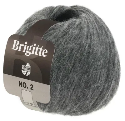 Produktbild von Lana Grossa BRIGITTE NO. 2 Wolle 50 g 140 m Alpaka Baumwolle Strickgarn Farbe 024 - Anthrazit