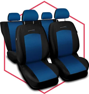 Produktbild von Autositzbezüge Universal Schonbezüge Sitzauflage PKW Schonbezug Polyester Blau